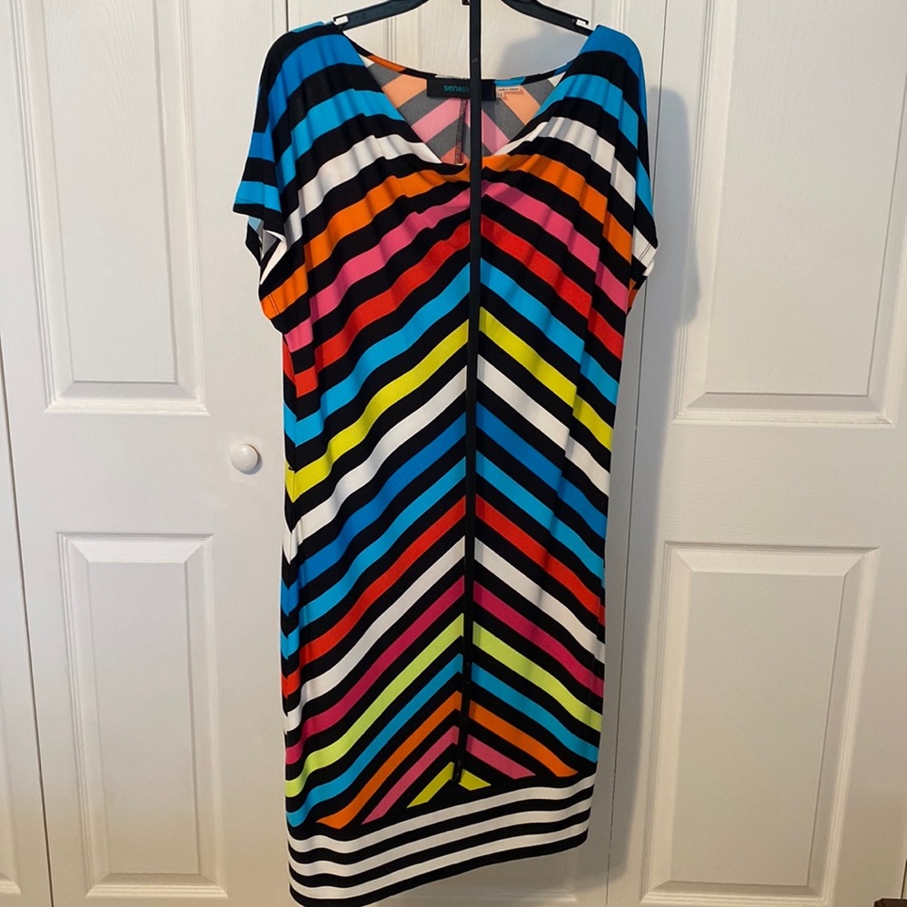 Colored Striped Dress Size 12